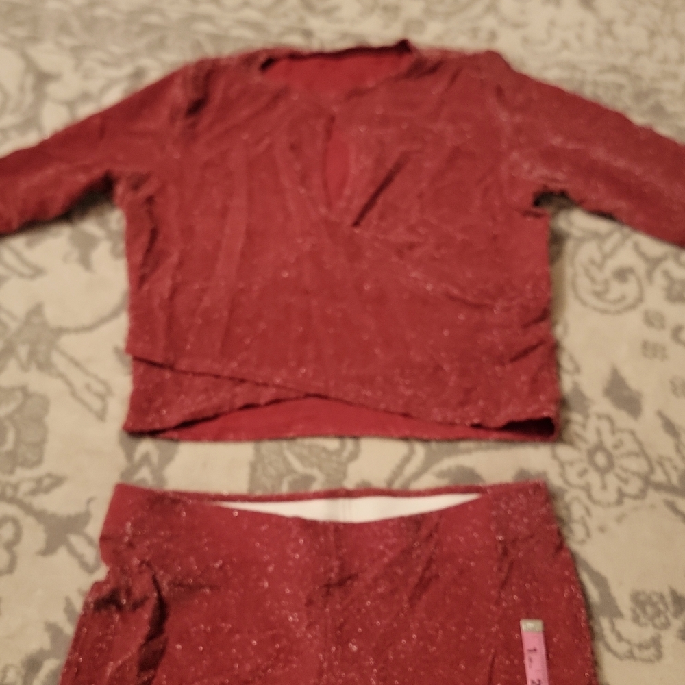 2 piece Metallic lightweight  pant set.
